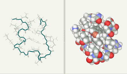 Trp-Cage folding proteins after 2ns